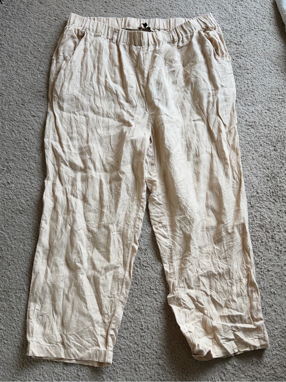 Quince women’s 100 percent European linen pants